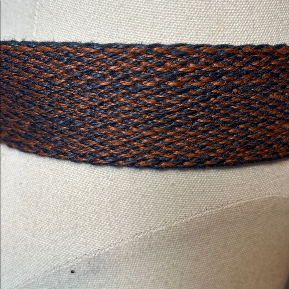 Vintage Ginnie Johansen Designs Inc. Dallas Brown and Blue Woven Leather Belt main image 15